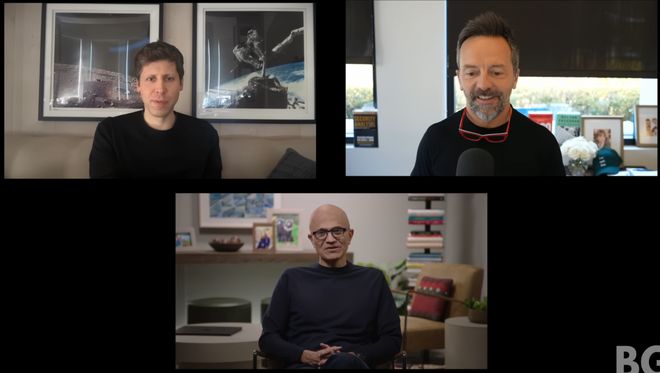 重组后首次对谈：「我们是天作之合！」新葡京娱乐场app奥特曼和纳德拉艰难(图2)